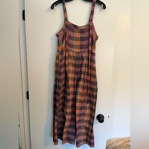 Free People plaid jumpsuit